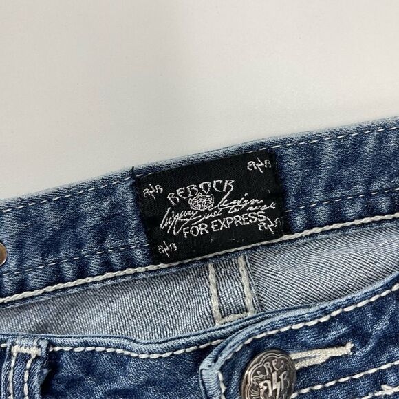 Express Rerock Low Rise Cropped Skinny Jeans - 2 - Picture 11 of 12